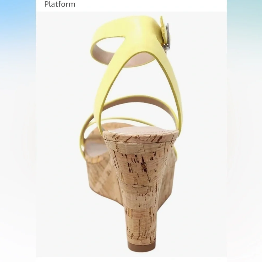 NEW CHARLES BY CHARLES DAVID Women's Loved Platform yellow  size 10